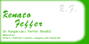 renato feffer business card
